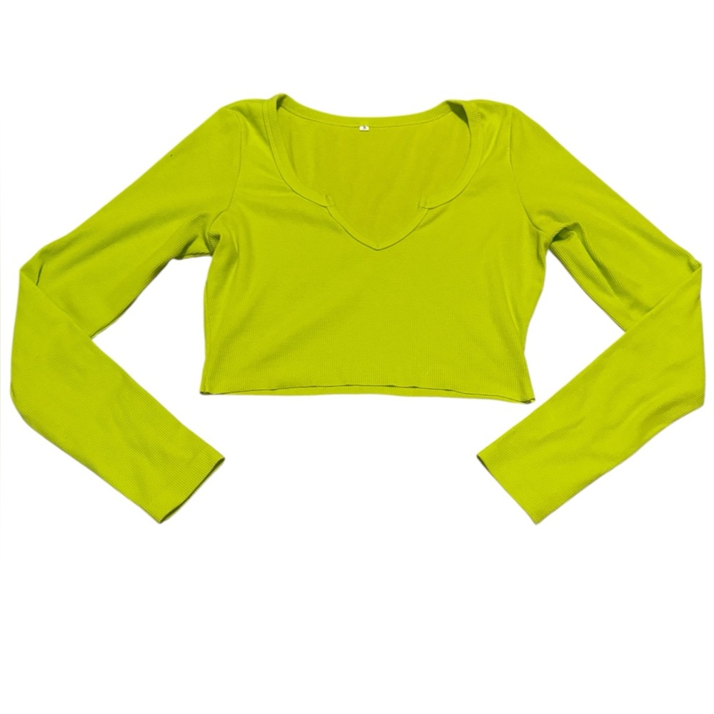 Lime Green Women's Crop Top